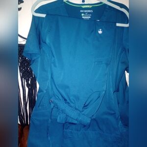 Healing hands teal scrub set XL